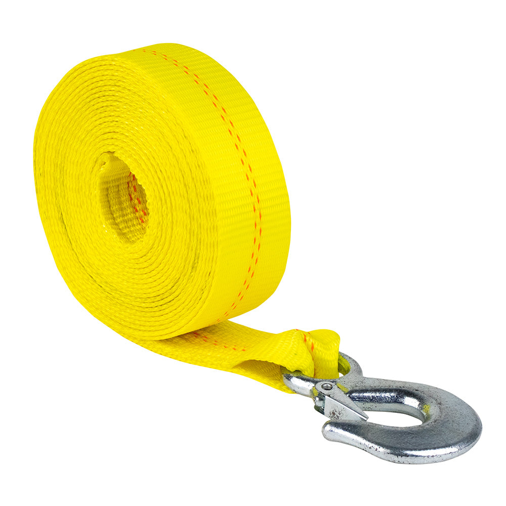 Powerwinch Tow Tight Winch Strap 2" x 20' - Yellow - Professional Marine & Fishing Gear