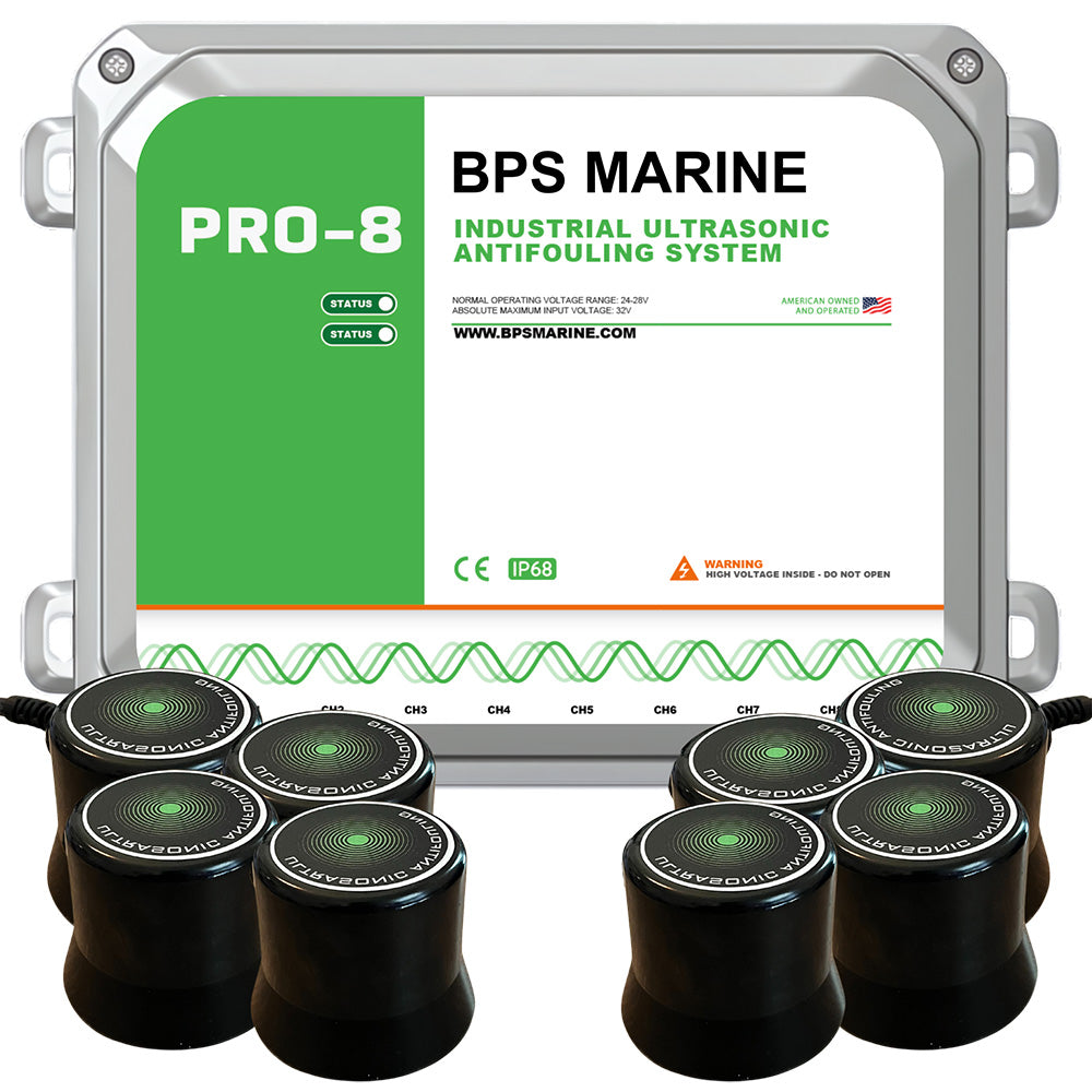 BPS Marine PRO-8 8-Transducer Ultrasonic Antifouling System - 24VDC - Professional Marine & Fishing Gear