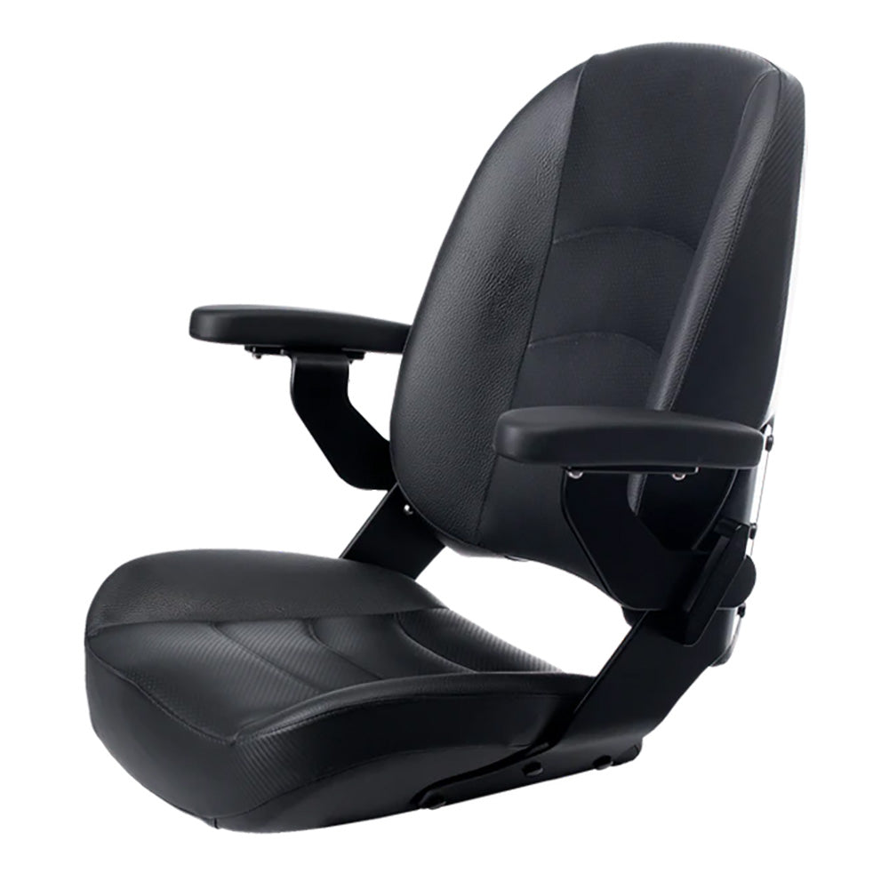 Shockwave S5 Corbin Mid-Back Seat - Onyx Black - Professional Marine & Fishing Gear