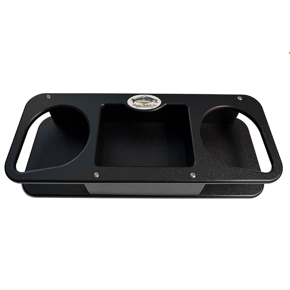 Deep Blue Marine Double Cup Holder w/Suction Cups - Black - Professional Marine & Fishing Gear