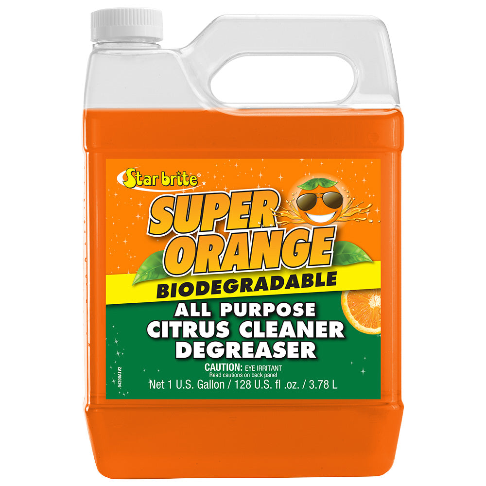 Star brite Super Orange All Purpose Citrus Cleaner Degreaser - 1 Gallon - Professional Marine & Fishing Gear