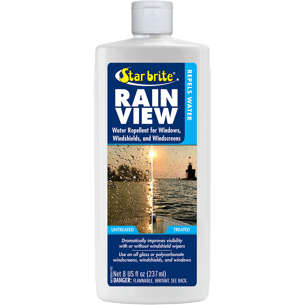 Star brite Rain View - Rain Repellent f/Windshields Windows - 8 oz - Professional Marine & Fishing Gear
