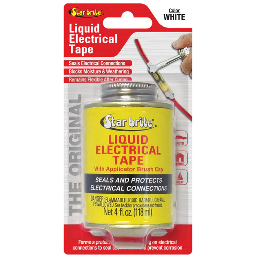 Star brite Liquid Electrical Tape - White - 4 oz - Professional Marine & Fishing Gear