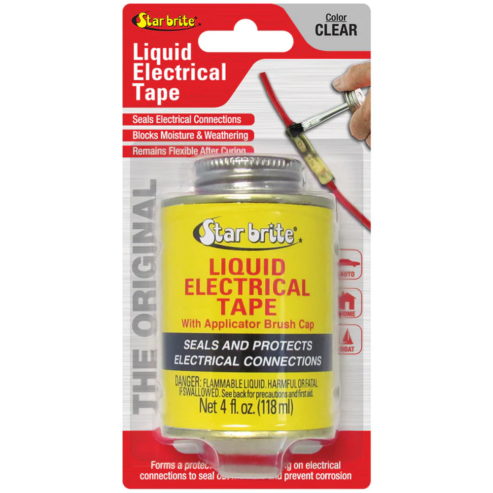 Star brite Liquid Electrical Tape - Clear - 4 oz - Professional Marine & Fishing Gear