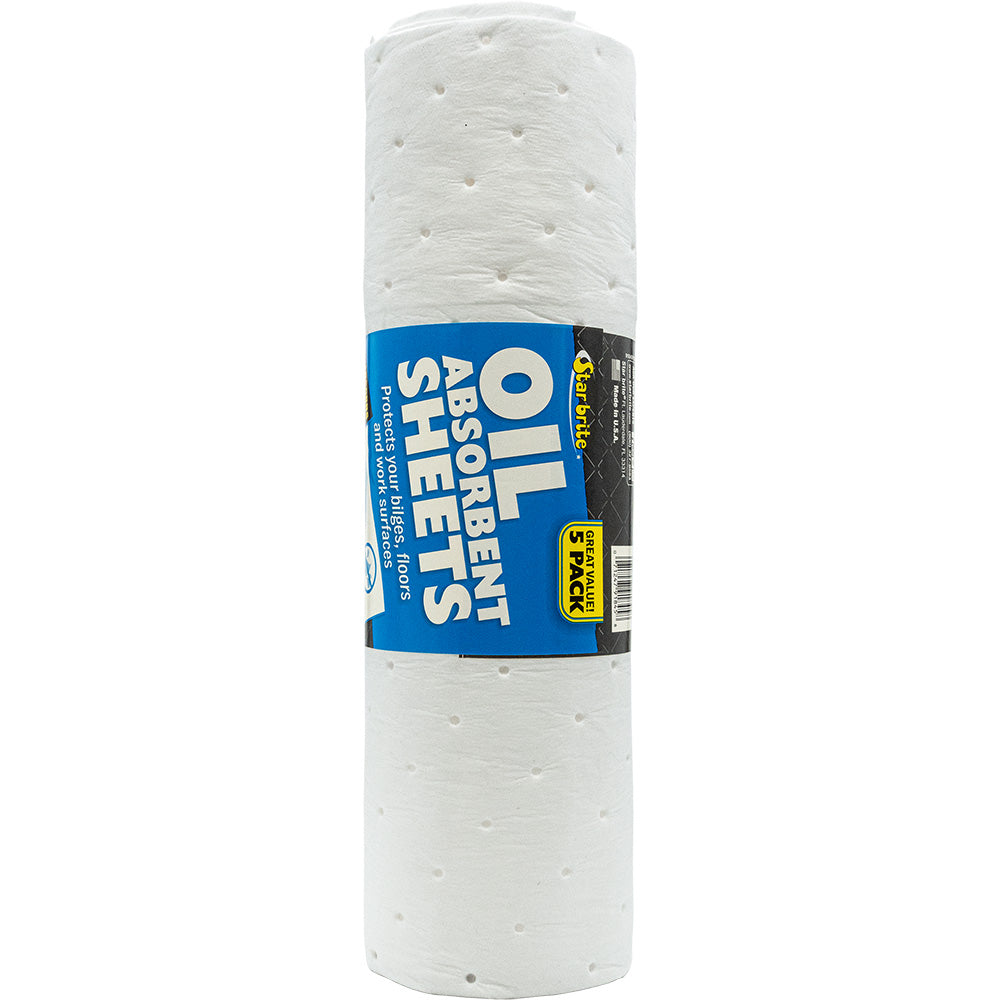 Star brite High-Efficiency Oil Absorbent Sheets *5-Pack - Professional Marine & Fishing Gear