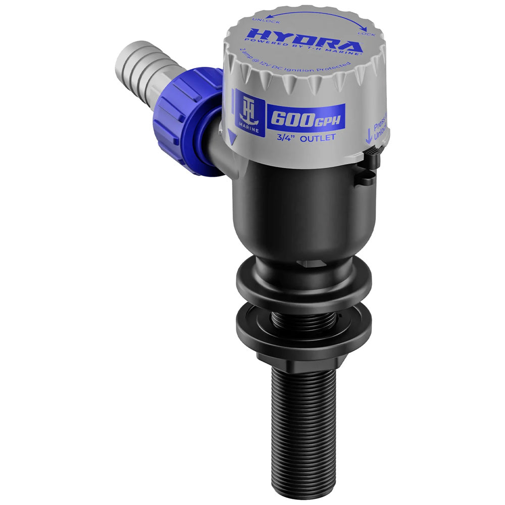 T-H Marine HYDRA Livewell Pump - 600 GPH - 12V - Long Nozzle - Professional Marine & Fishing Gear