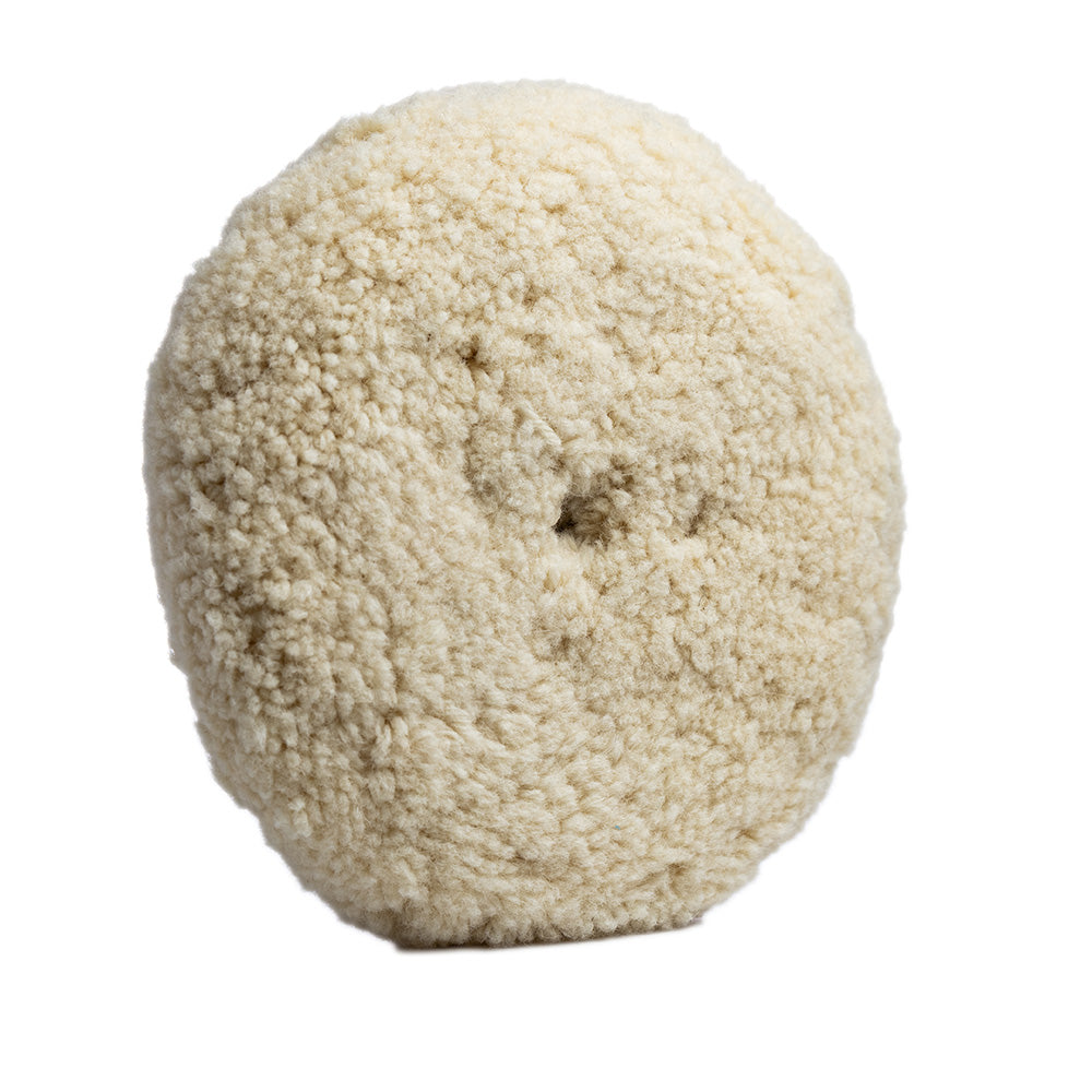 Lake Country White Twisted 100% Wool Pad 8" x 1.5" Quick Disconnect - Professional Marine & Fishing Gear