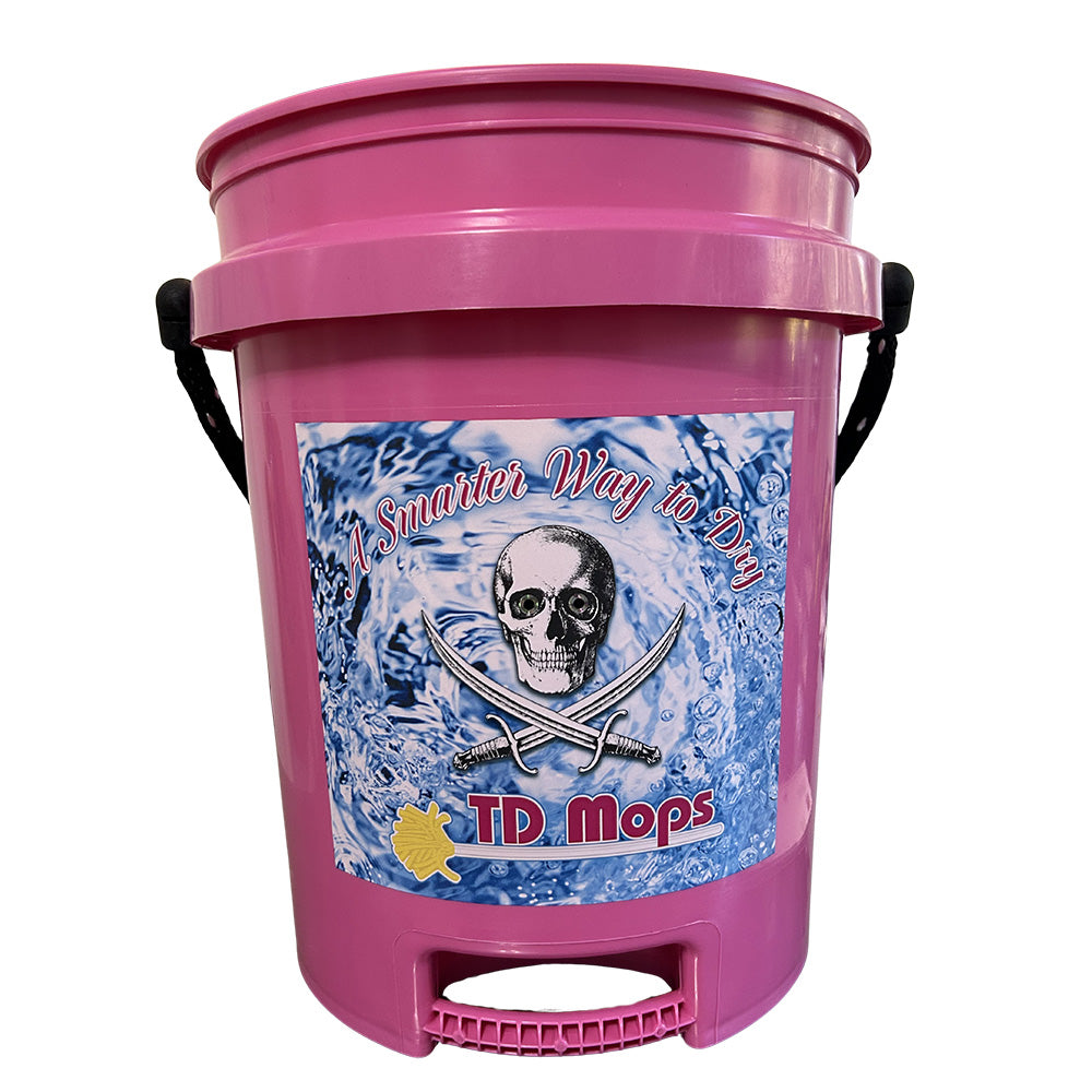 TD Mop TD Grip Bucket - Pink - 5 Gallon - Professional Marine & Fishing Gear