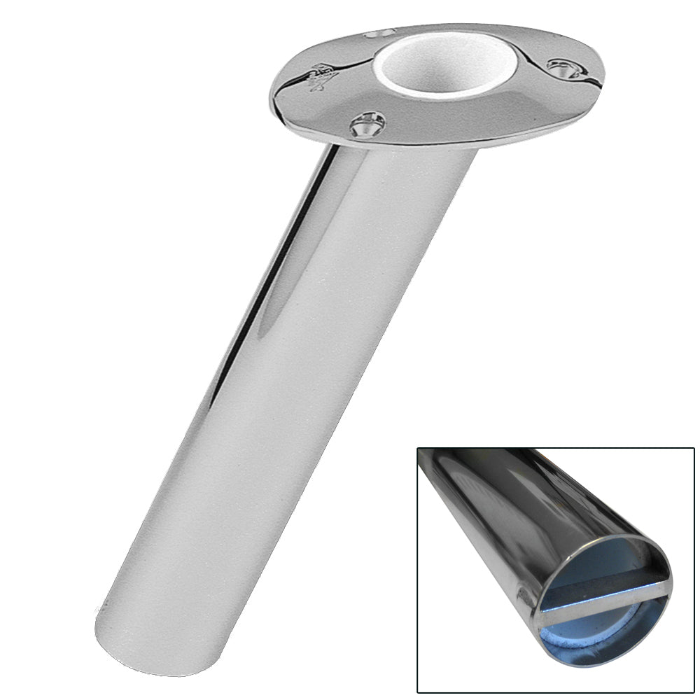 Lee's 30 Degree Stainless Steel Bar Pin Rod Holder - 2" O.D. - Professional Marine & Fishing Gear