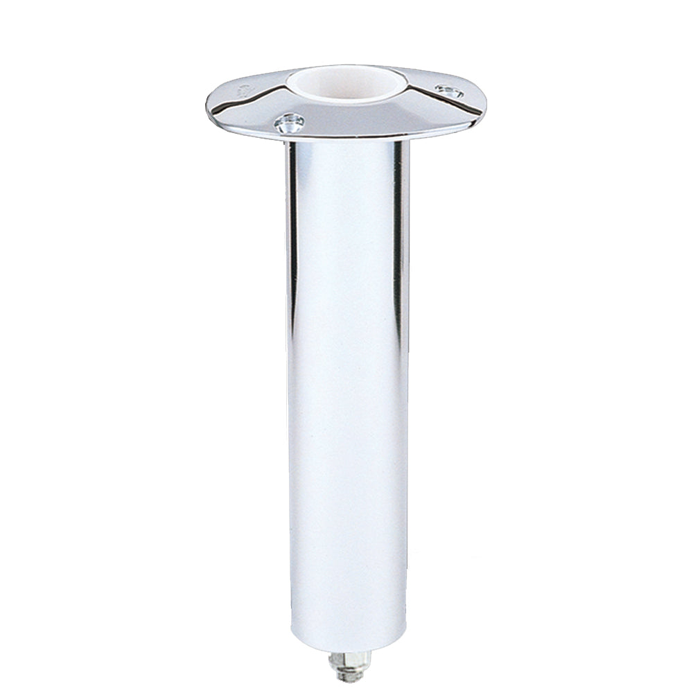 Lee's 0 Degree Stainless Steel Swivel Base Flush Mount Rod Holder - Medium - 2" OD X 6.5" Tube f/ Small Bent Butts - Professional Marine & Fishing Gear