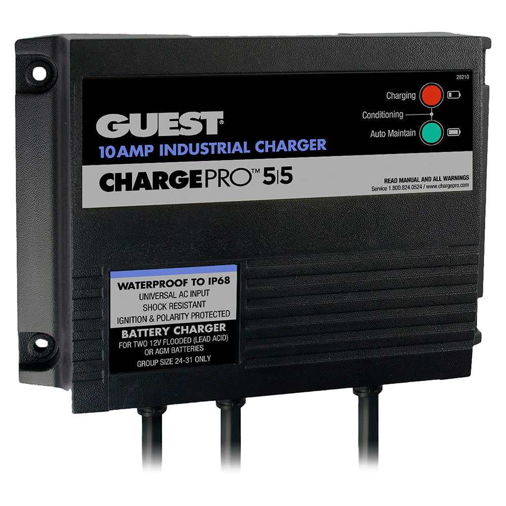 Guest 10AMP - 12/24V 2 Bank 120V Input On-Board Battery Charger - Professional Marine & Fishing Gear