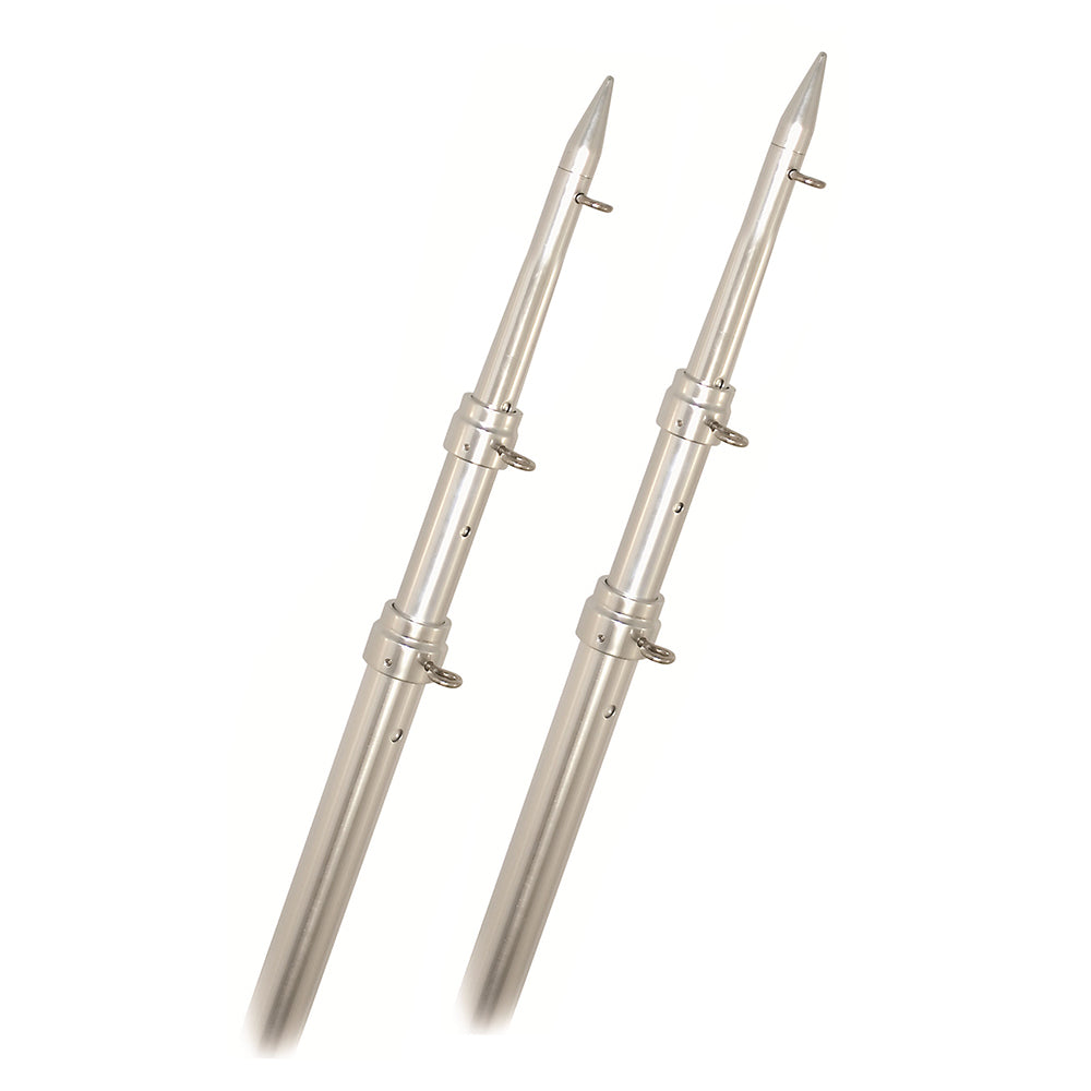 Rupp Top Gun Telescoping Outrigger Poles - Aluminum/Silver - 18' - Professional Marine & Fishing Gear