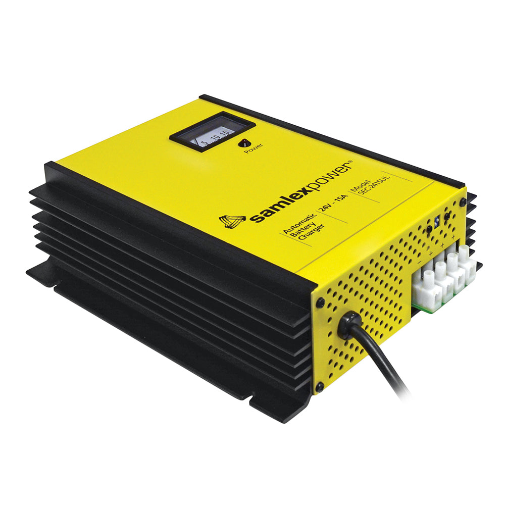 Samlex 15A Battery Charger - 24V - 3-Bank - 3-Stage w/Dip Switch Lugs - Professional Marine & Fishing Gear