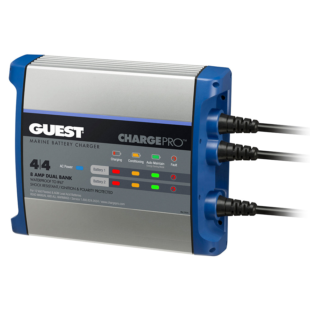 Guest On-Board Battery Charger 8A / 12V - 2 Bank - 120V Input - Professional Marine & Fishing Gear