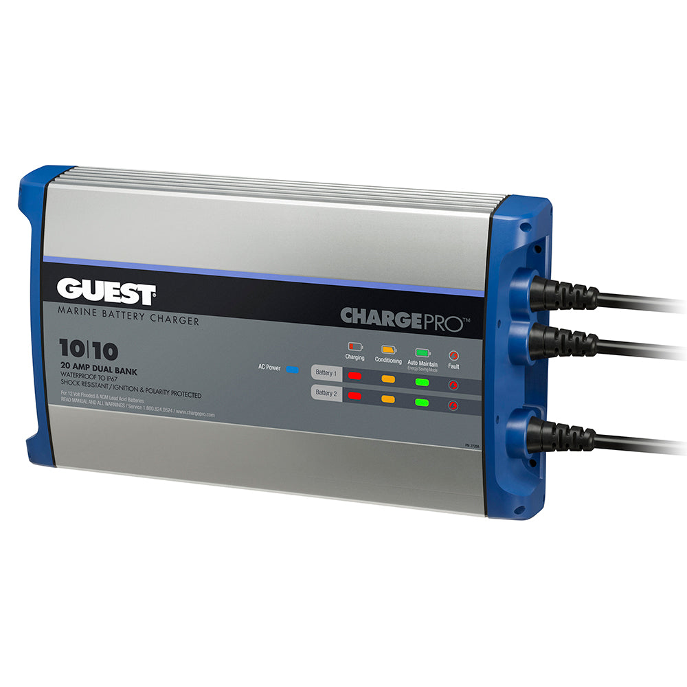 Guest On-Board Battery Charger 20A / 12V - 2 Bank - 120V Input - Professional Marine & Fishing Gear
