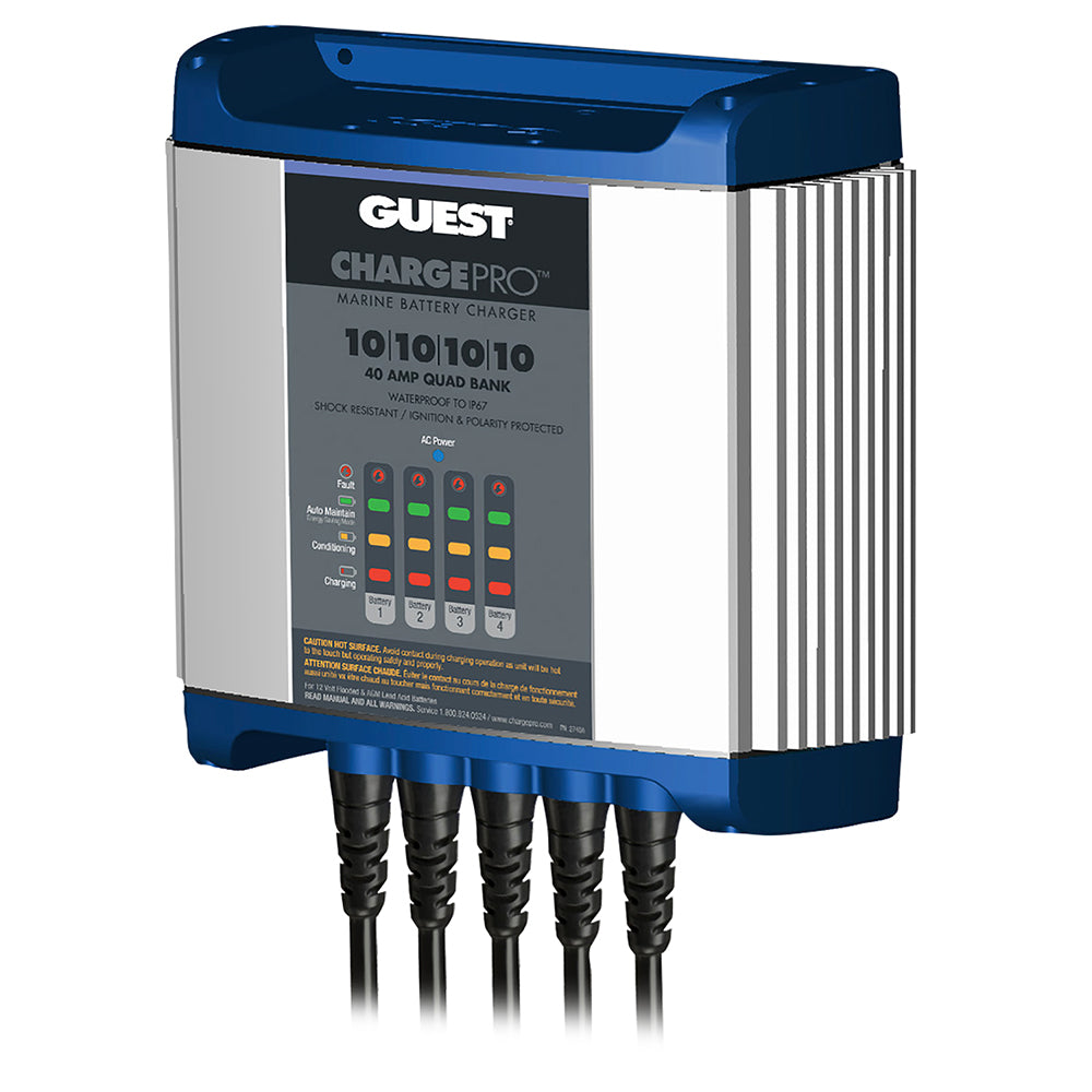 Guest On-Board Battery Charger 40A / 12V - 4 Bank - 120V Input - Professional Marine & Fishing Gear