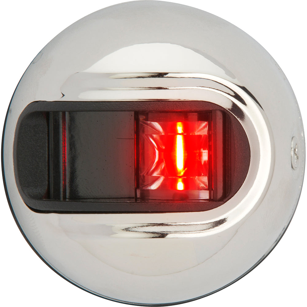 Attwood LightArmor Vertical Surface Mount Navigation Light - Port (red) - Stainless Steel - 2NM - Professional Marine & Fishing Gear