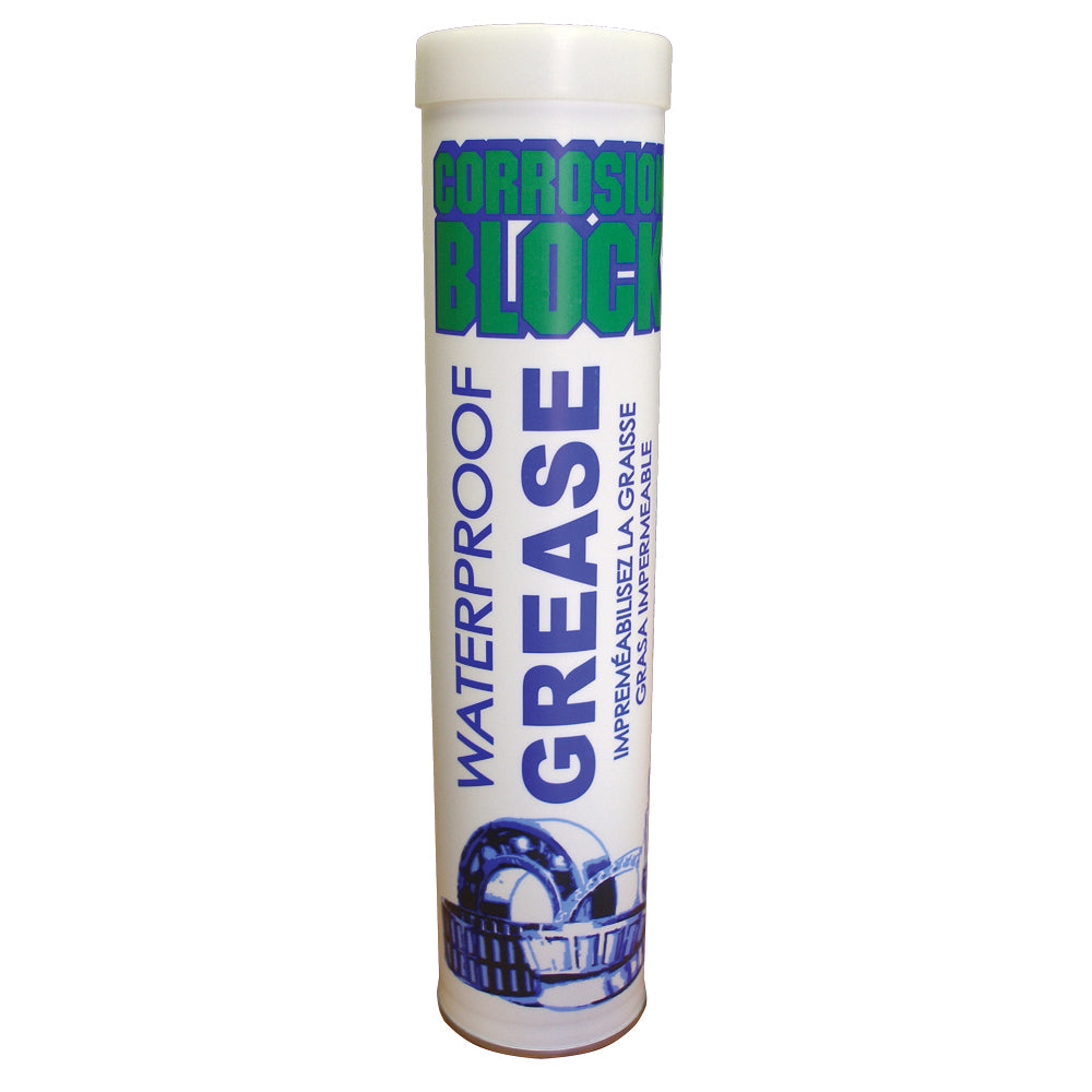 Corrosion Block High Performance Waterproof Grease - 14oz Cartridge - Non-Hazmat, Non-Flammable Non-Toxic - Professional Marine & Fishing Gear