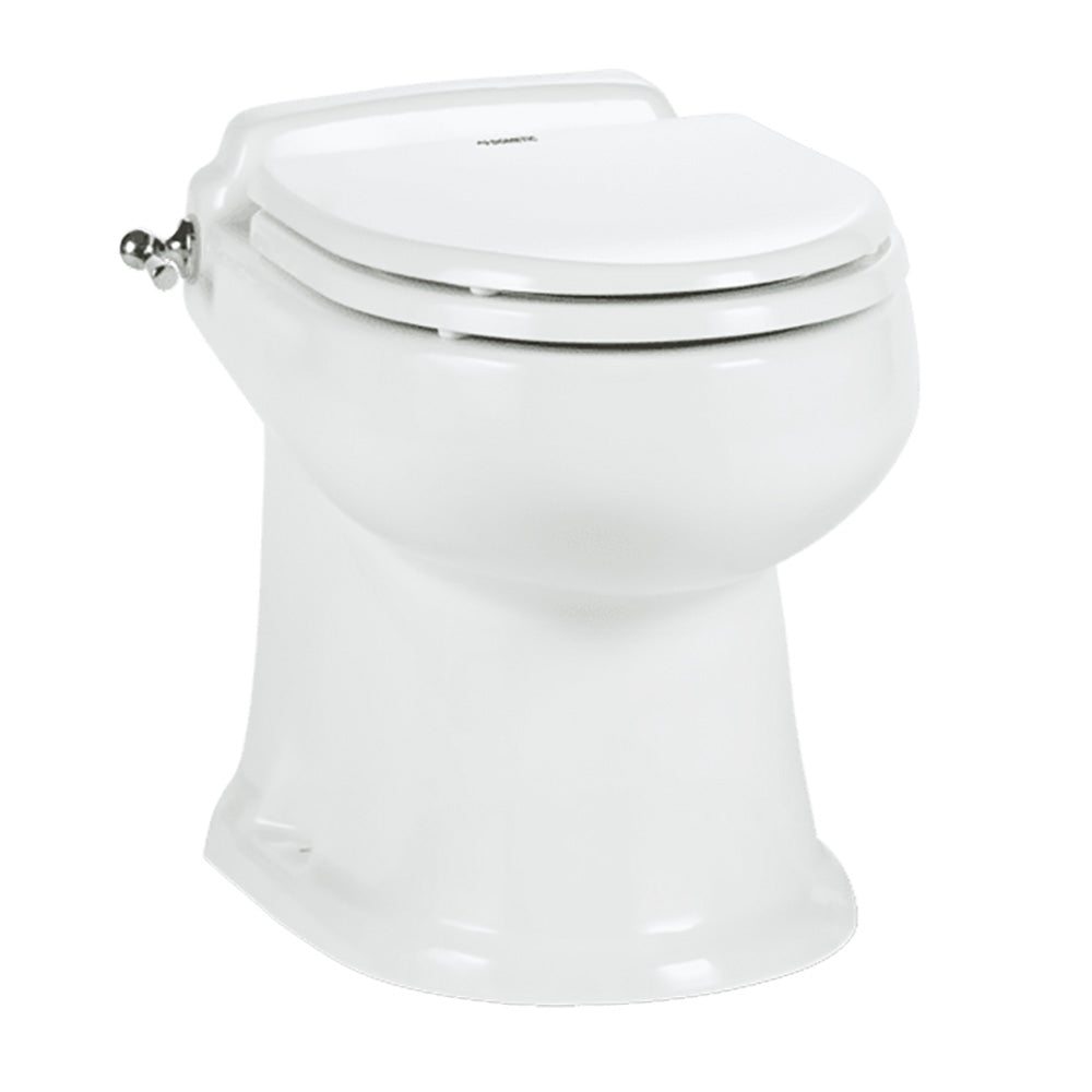 Dometic MasterFlush 8740 White Electric Macerating Toilet - Raw/Fresh Water - Professional Marine & Fishing Gear