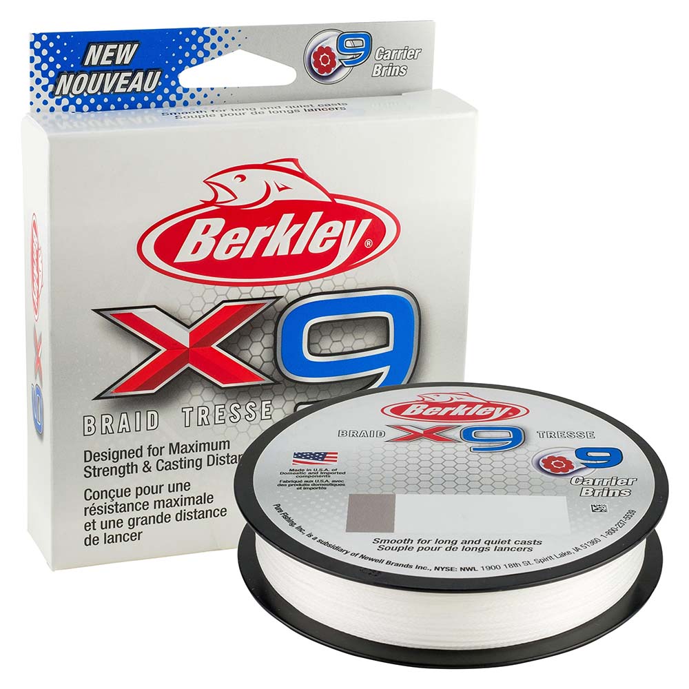 Berkley x9 Braid Crystal - 65lb - 328 yds - X9B33065-CY - Professional Marine & Fishing Gear