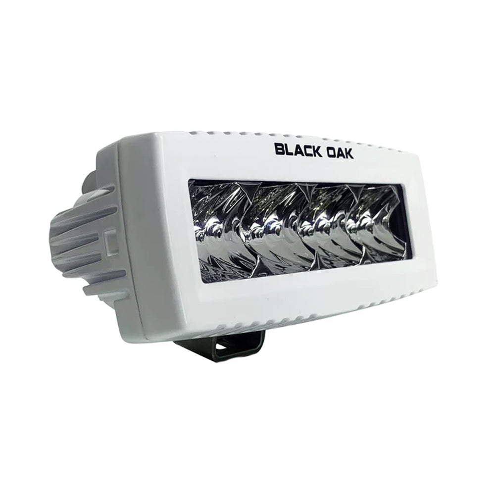 Black Oak 4" Marine Spreader Light - Flood Optics - White Housing - Pro Series 3.0 - Professional Marine & Fishing Gear