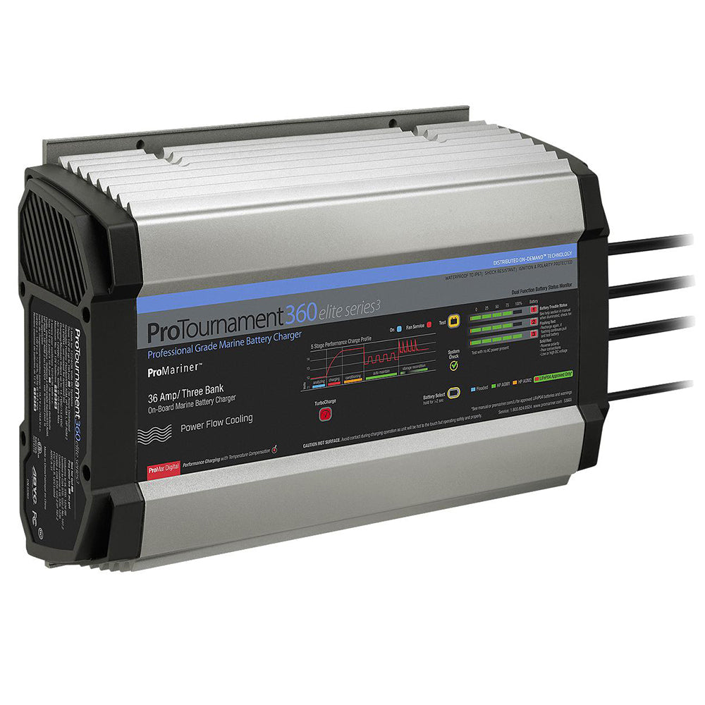 ProMariner ProTournament 360 Elite Series3 3-Bank On-Board Marine Battery Charger - Professional Marine & Fishing Gear