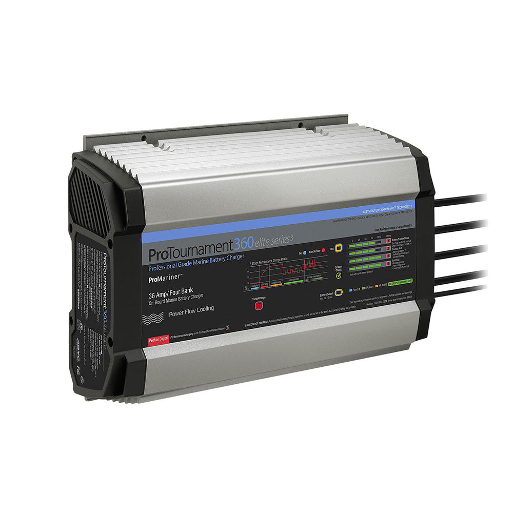 ProMariner ProTournament 360 Elite Series3 4-Bank On-Board Marine Battery Charger - Professional Marine & Fishing Gear