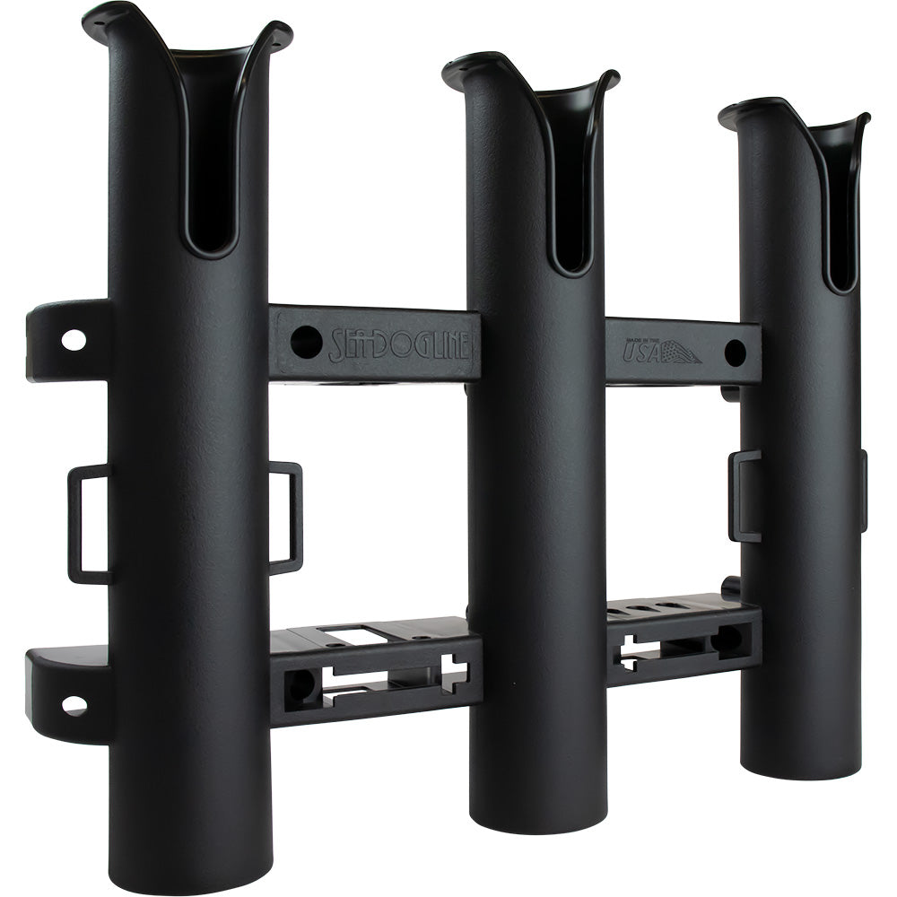 Sea-Dog Triple Threat Three Pole Rod Holder - Black - Professional Marine & Fishing Gear