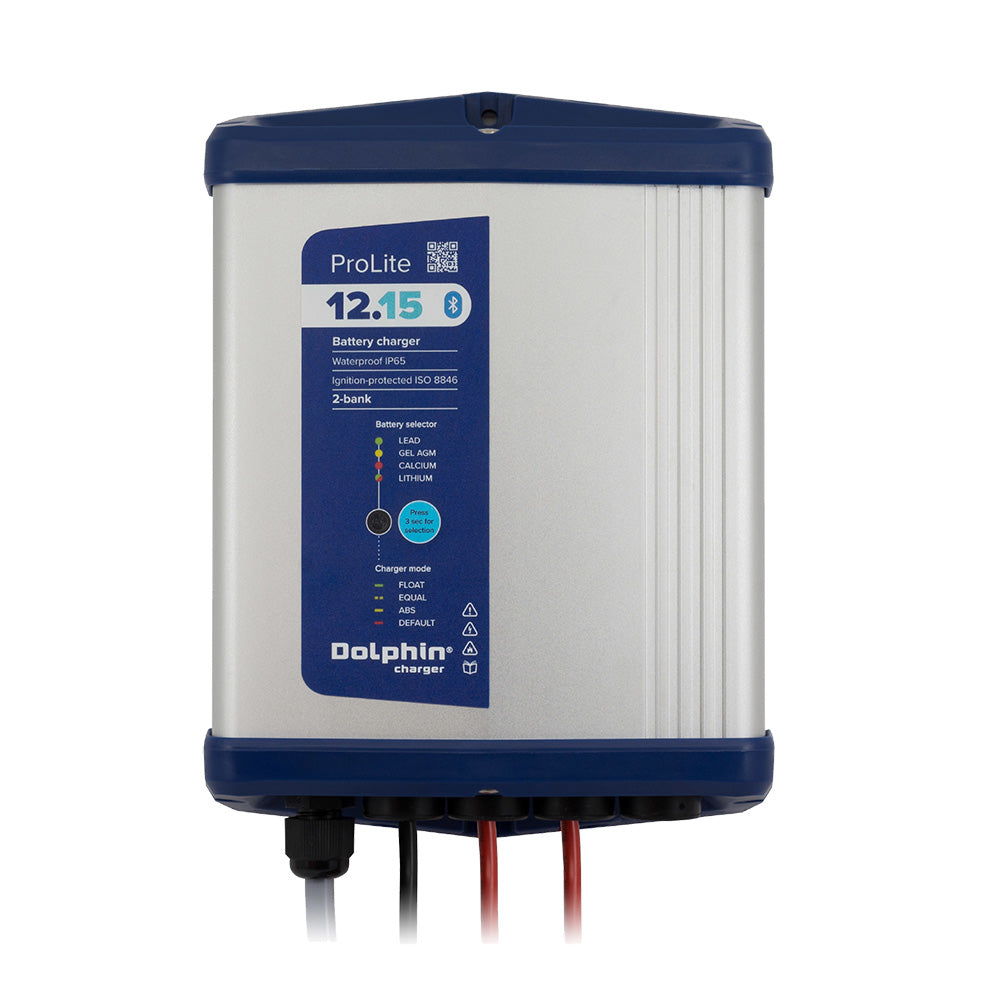 Dolphin Charger PROLITE Series Dolphin Battery Charger - 12V, 15A, 110VAC - 2 Outputs - Professional Marine & Fishing Gear