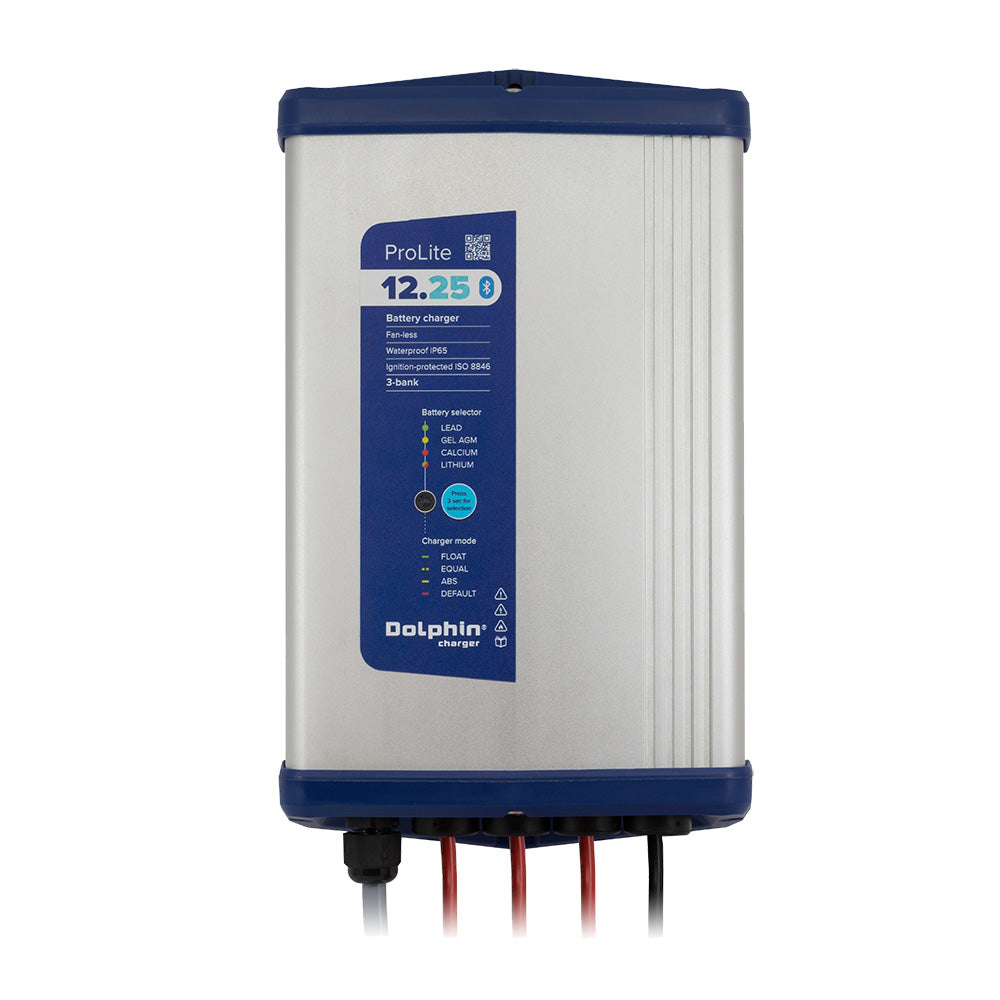 Dolphin Charger PROLITE Series Dolphin Battery Charger - 12V, 25A, 110/220VAC - 3 Outputs - Professional Marine & Fishing Gear