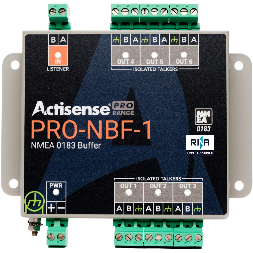 Actisense PRO NMEA Buffer - 1 OPTO Input, 6 ISO-Drive Outputs, Serial Port, Pluggable Screw Terminals - Professional Marine & Fishing Gear