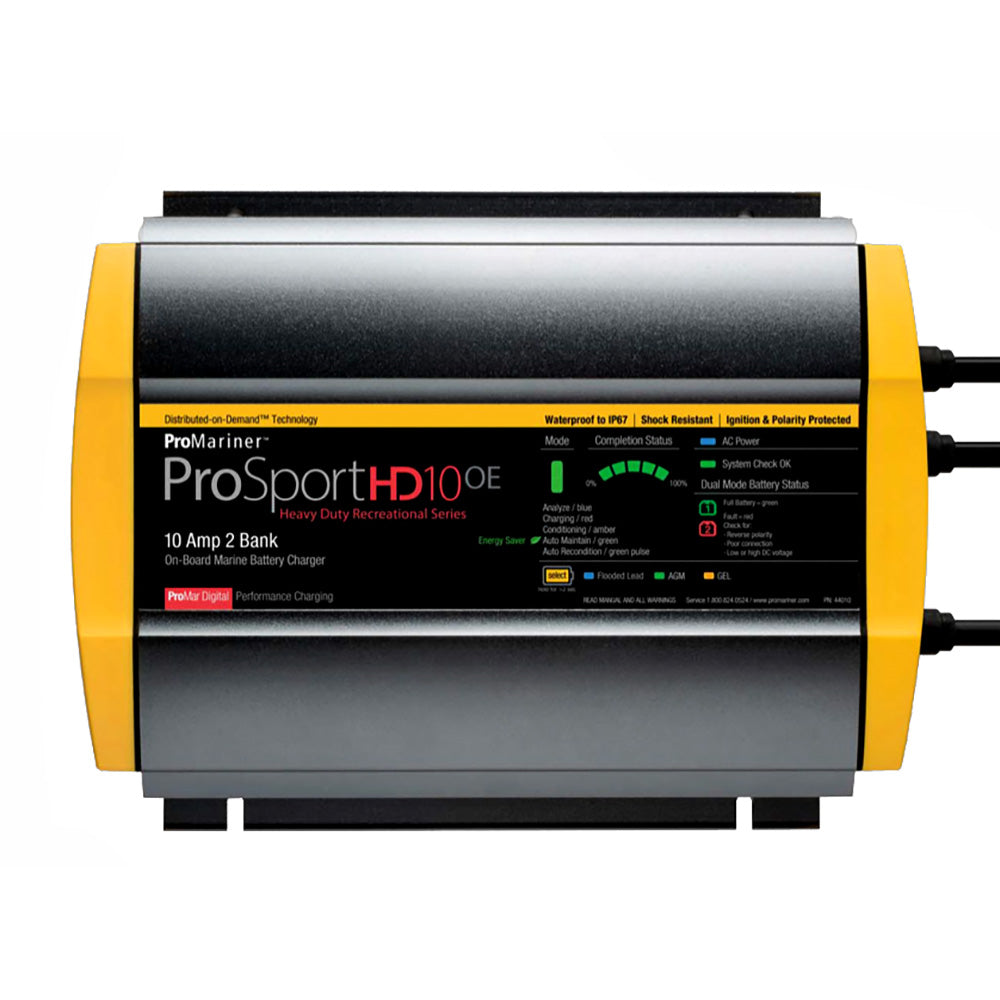 ProMariner ProSportHD 10 Gen 4 - 10 Amp - 2-Bank Battery Charger - Professional Marine & Fishing Gear