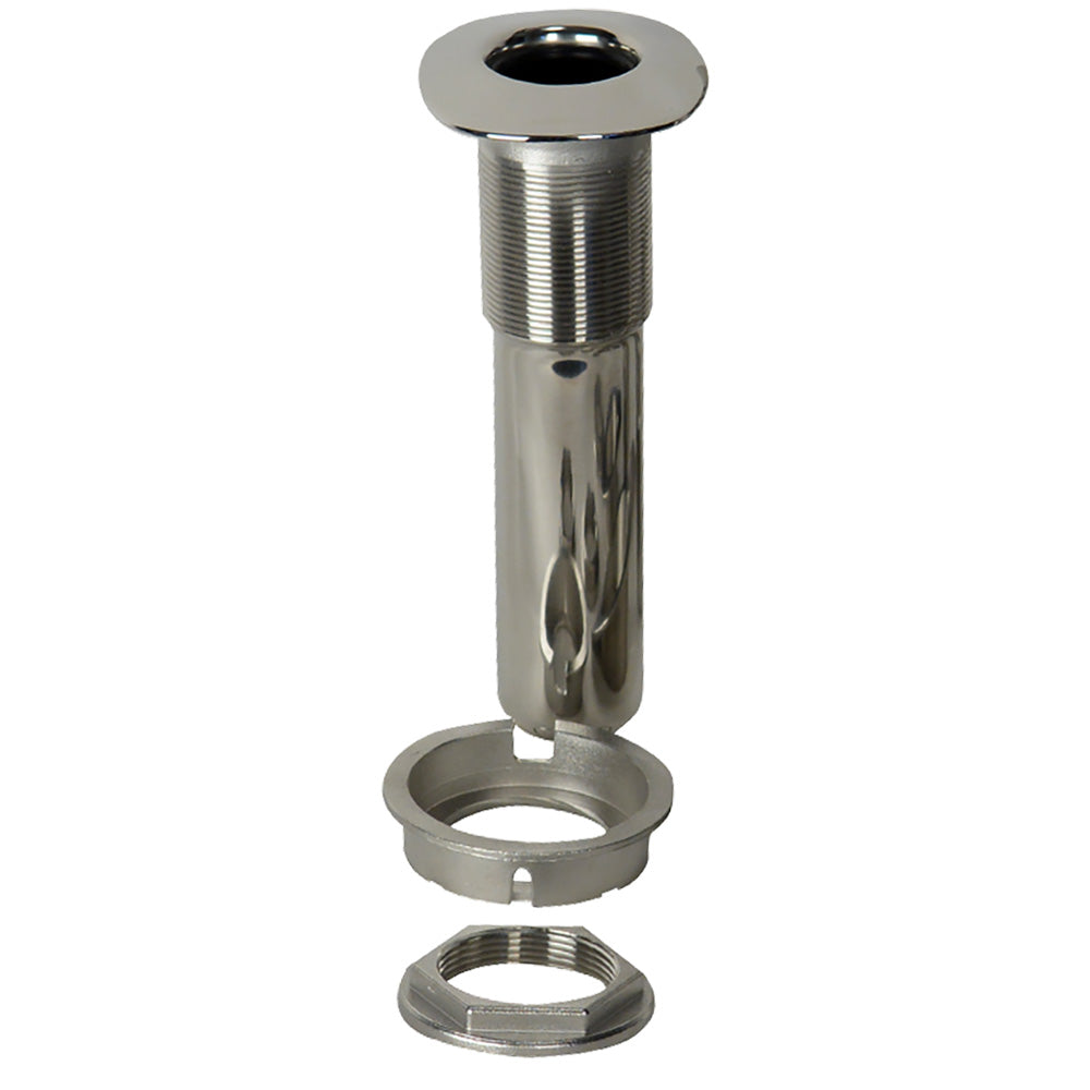 C.E. Smith 80 Series Screwless Flush Mount Rod Holder - 0 Degree - Stainless Steel - Cast Bottom - Black Liner - Professional Marine & Fishing Gear