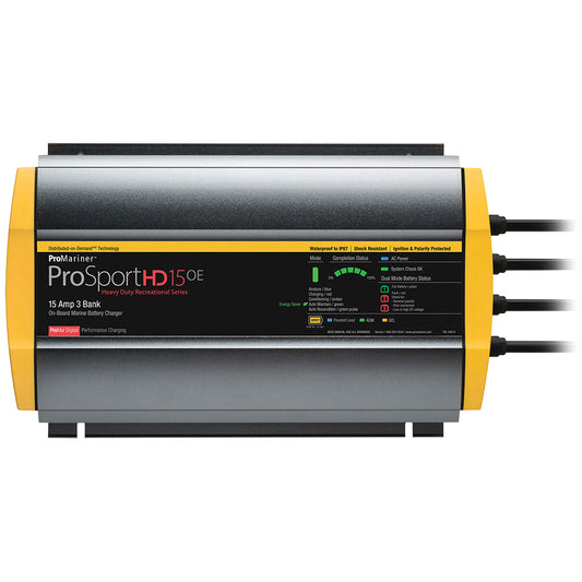 ProMariner ProSportHD 15 Gen 4 - 15 Amp - 3-Bank Battery Charger - Professional Marine & Fishing Gear