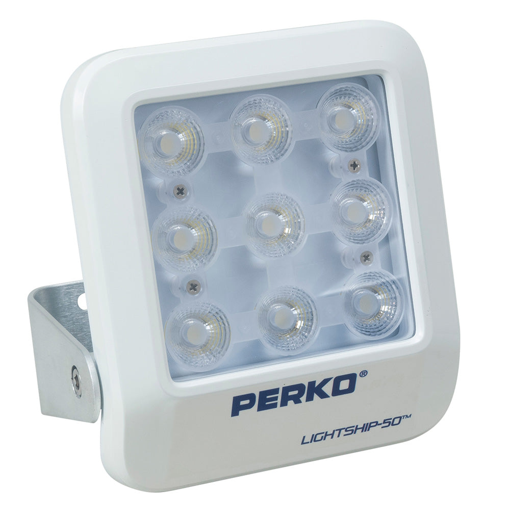 Perko Lightship 50 LED High Performance Floodlight - 12/24V - White - Professional Marine & Fishing Gear