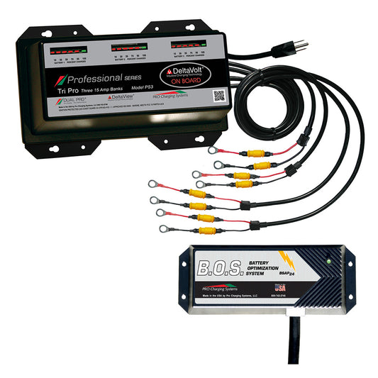 Dual Pro PS3 3 Bank Battery Charger w/3 Bank B.O.S. - Professional Marine & Fishing Gear