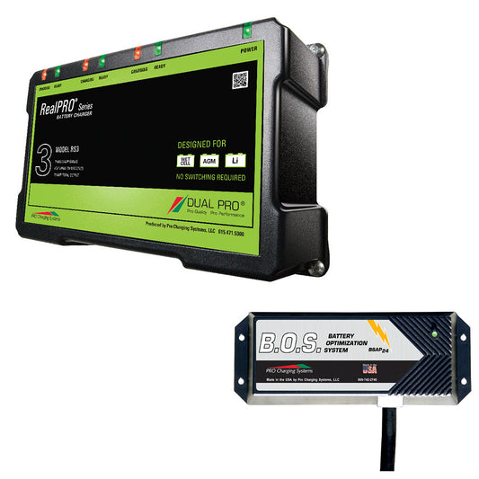 Dual Pro RS3 3 Bank Battery Charger w/3 Bank B.O.S. - Professional Marine & Fishing Gear