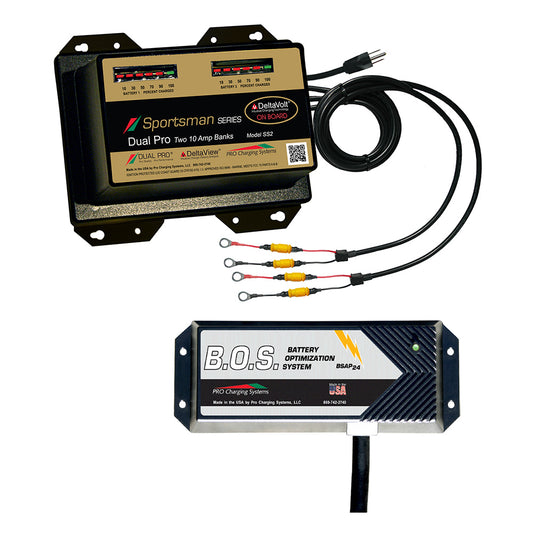 Dual Pro SS2 2 Bank Battery Charger w/2 Bank B.O.S. - Professional Marine & Fishing Gear