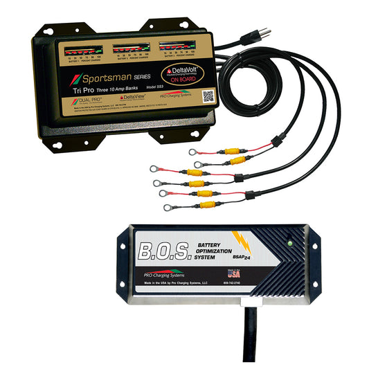 Dual Pro SS3 3 Bank Battery Charger w/2 Bank B.O.S. - Professional Marine & Fishing Gear