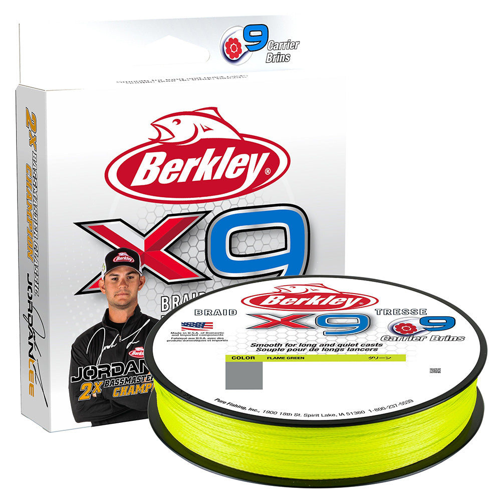 Berkley x9 Flame Green Braid - 40lb - 328 yds - X9B33040-GG - Professional Marine & Fishing Gear