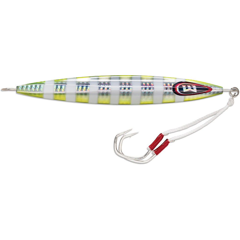 Williamson Kensaki 220 Jig - 6.75" - 7-3/4oz - Chartreuse Blink - Professional Marine & Fishing Gear