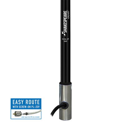 Shakespeare Galaxy 5226-XT 8ft Black VHF Antenna - Side Profile