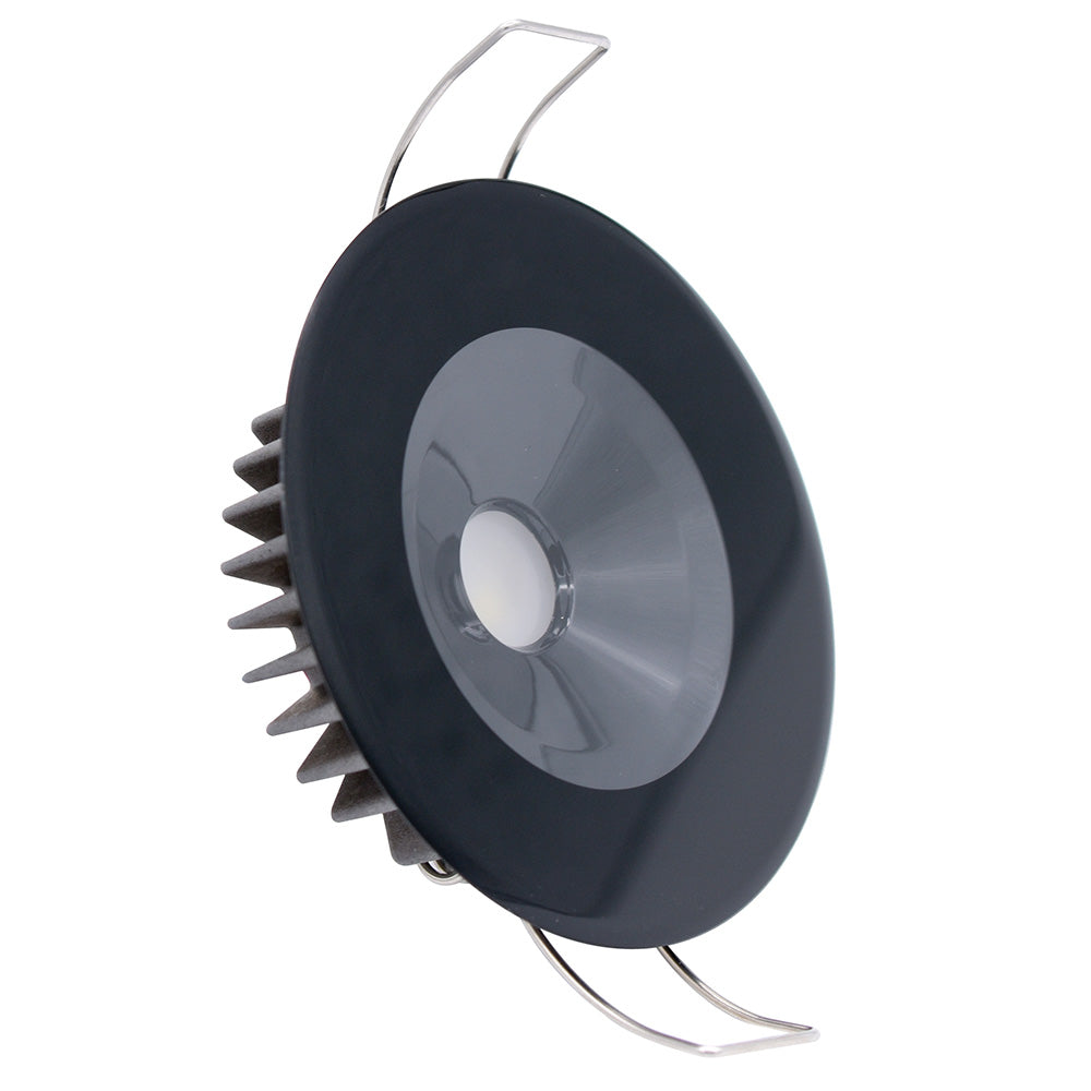 Lumitec Illusion Flush Mount LED Down Light - Spectrum RGBW - Warm White - Black Housing - Professional Marine & Fishing Gear