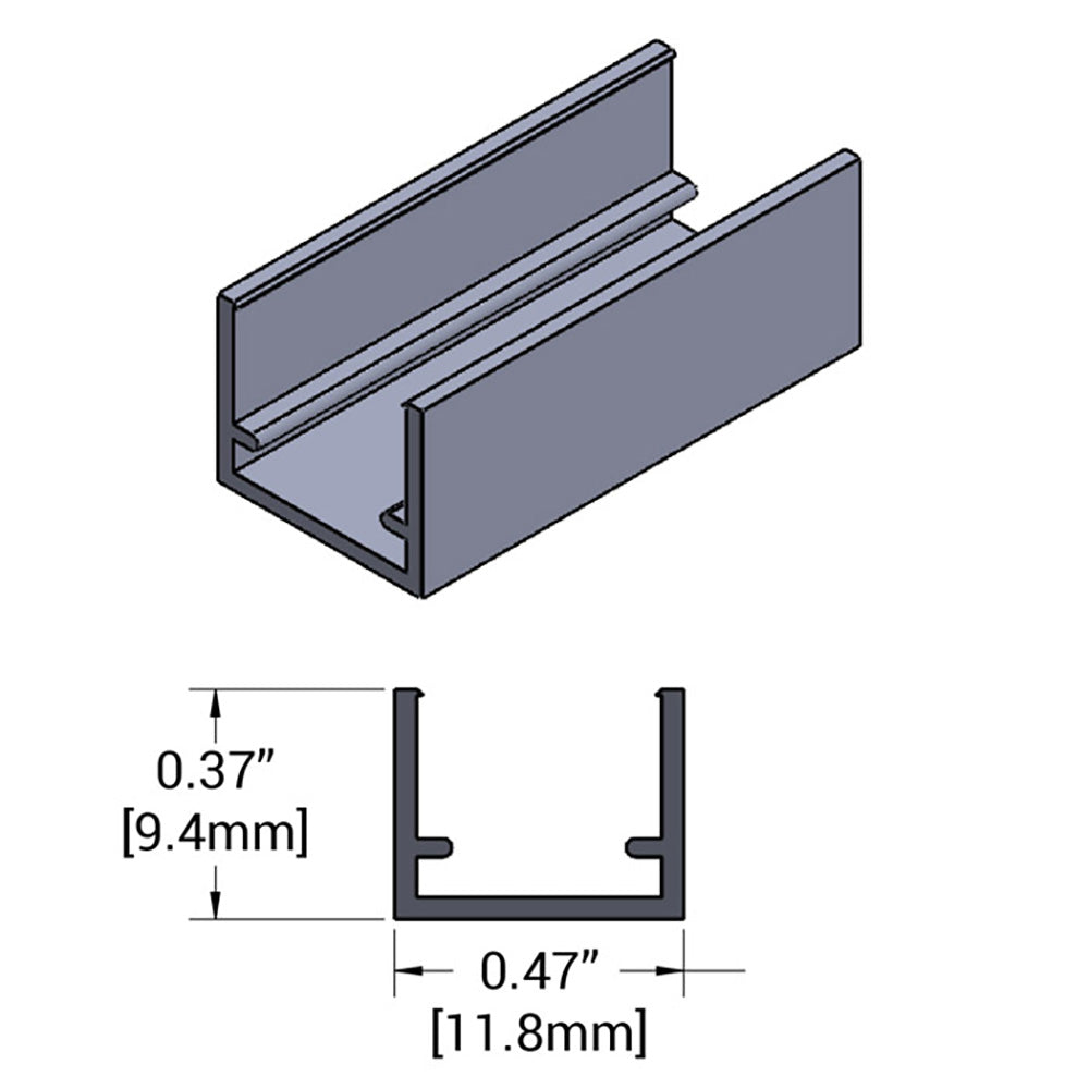 SCM-AL-MINI-TRACK-HDPE-1M