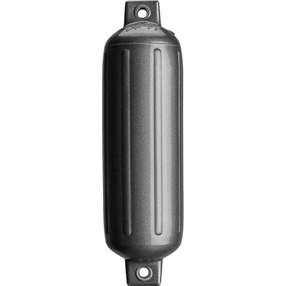 Polyform G-4 Twin Eye Fender 6.5" x 22" - Metallic Graphite - Professional Marine & Fishing Gear