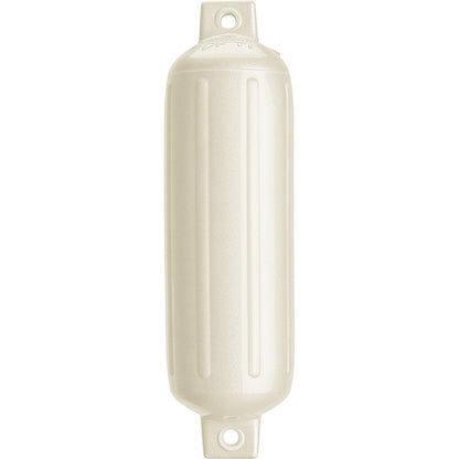 Polyform G-4 Twin Eye Fender 6.5" x 22" - Metallic White - Professional Marine & Fishing Gear