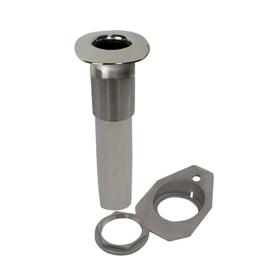 C.E. Smith Screwless Flush Mount Rod Holder - 0 Degree - Black Liner - No Logo - Professional Marine & Fishing Gear
