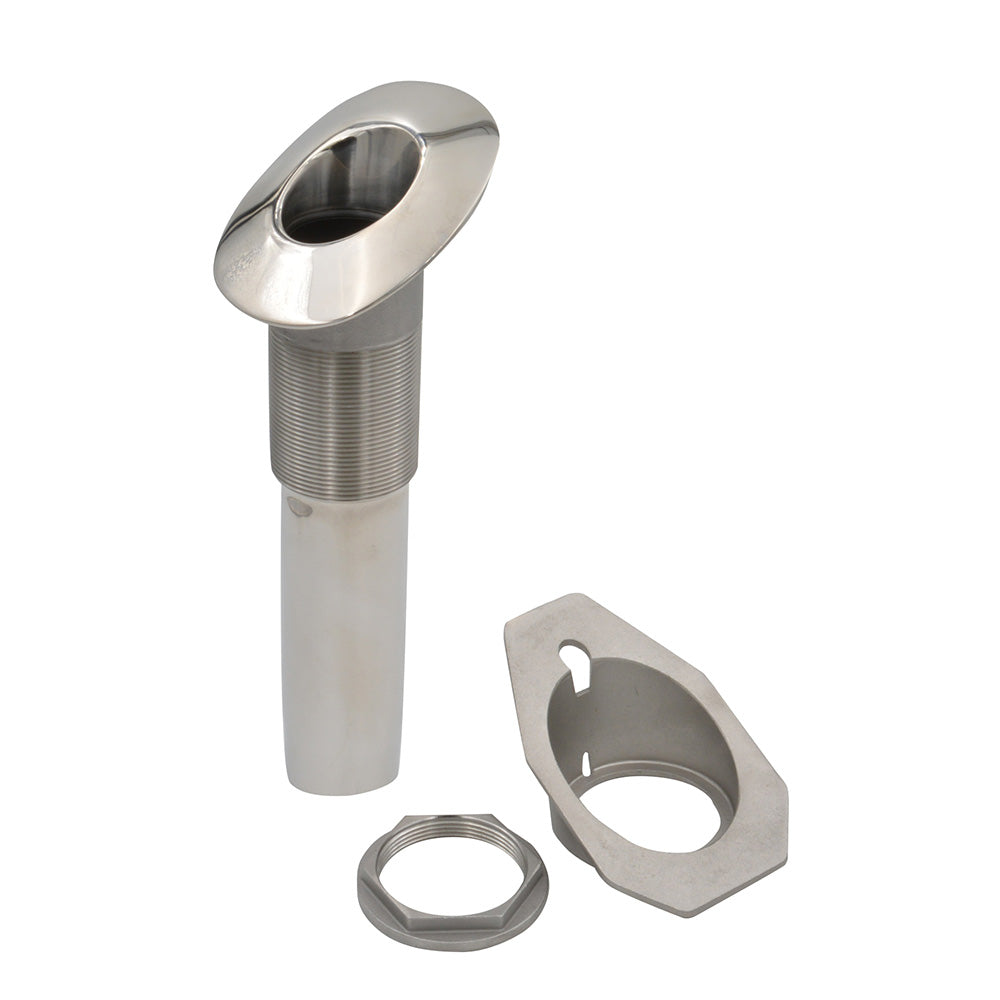 C.E. Smith Screwless Flush Mount Rod Holder - 30 Degree - Black Liner - No Logo - Professional Marine & Fishing Gear