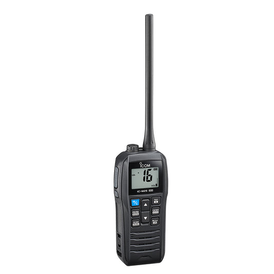 Icom IC-M25 EVO Handheld VHF Radio - Black - Professional Marine & Fishing Gear