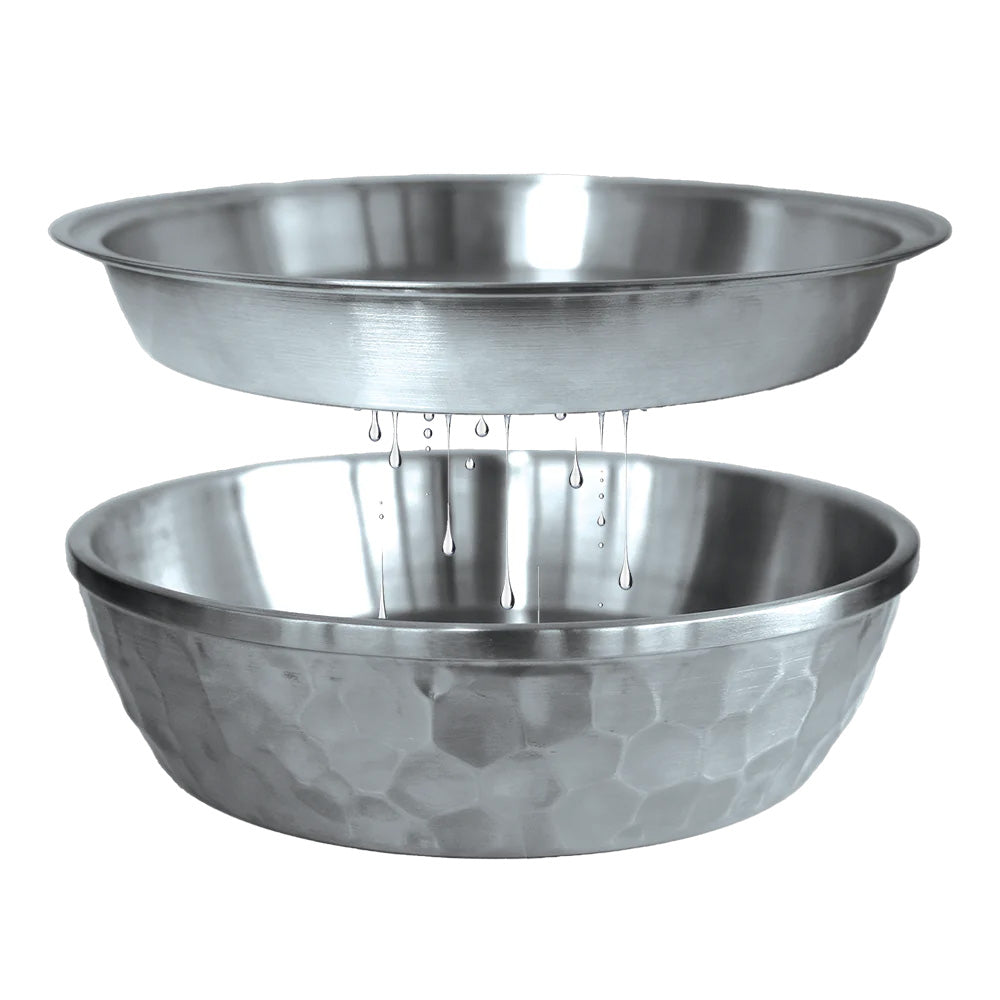 Toadfish Seafood Bowl - 12" - Stainless Steel - 2 Layer Serving Bowl - Professional Marine & Fishing Gear